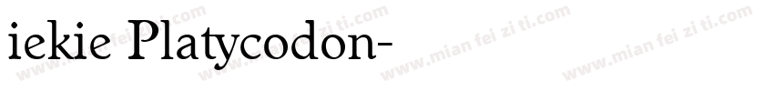 iekie Platycodon字体转换